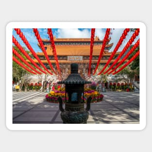 Po Lin Monastery, Lantau Island, Hong Kong Sticker